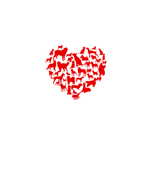Doggy heart model alb pe tricou