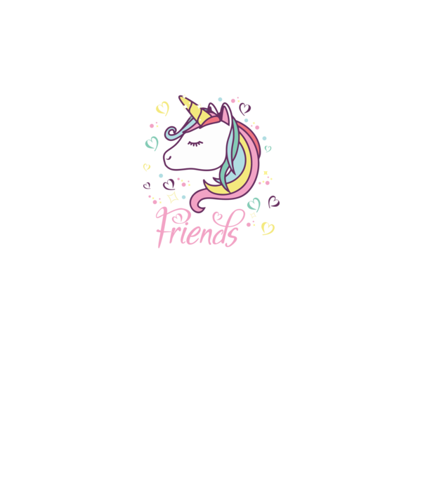 Unicorn Friend model negru pe tricou