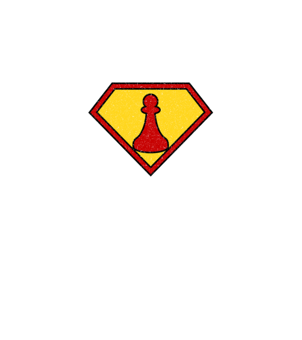 SuperChess pion de șah model albastru regal pe tricou