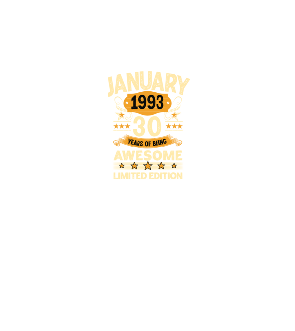 January 1993 30 years of being limited edition model negru pe tricou
