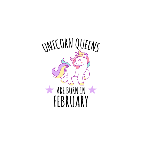 Unicorn queens are born in - February model gri pe tricou