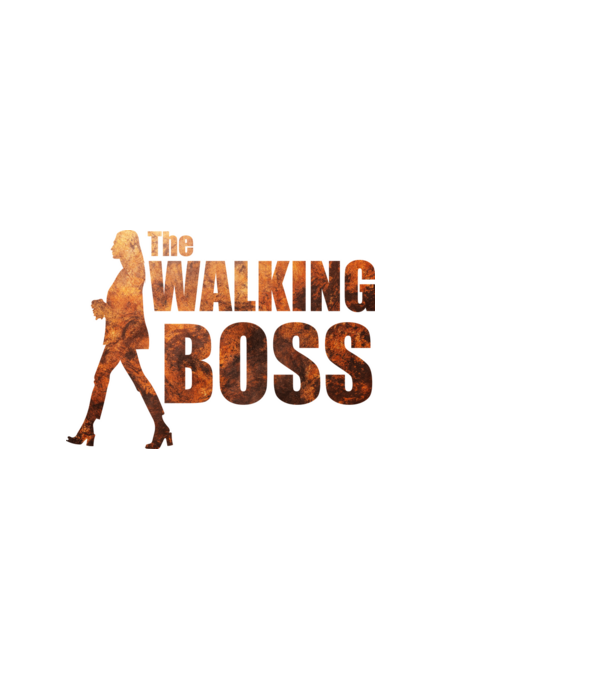 Walking bos model negru pe tricou