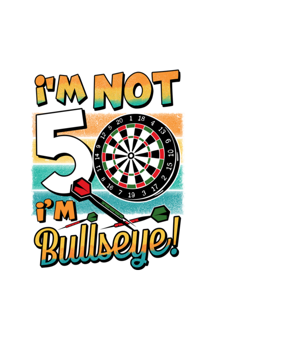 Darts Birthday 50 years old model alb pe tricou
