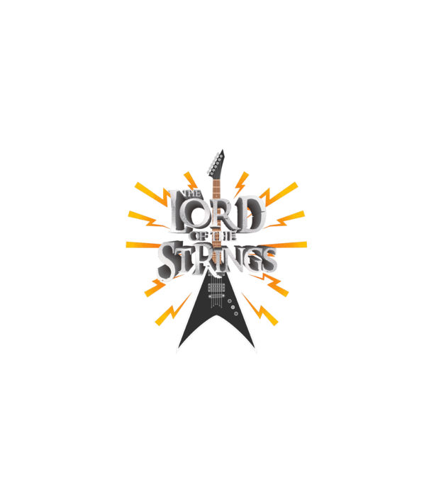 Lord of the Strings model albastru închis pe tricou