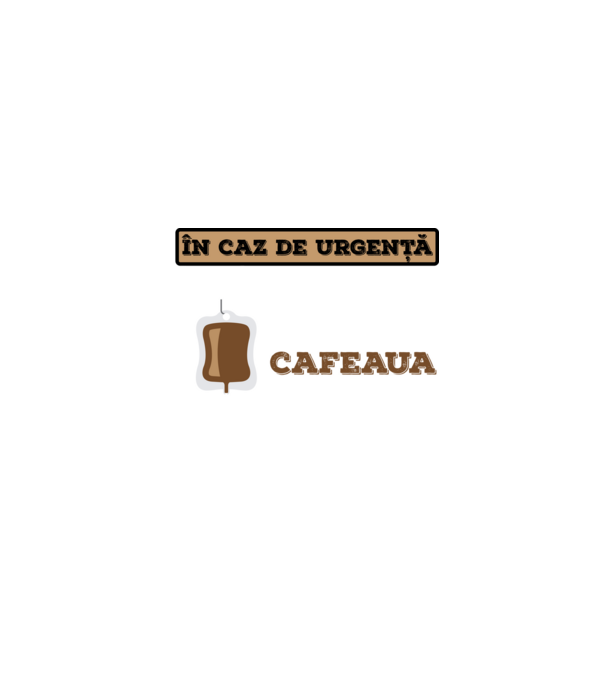 În caz de urgență, grupa mea sanguină este cafeaua model negru pe tricou