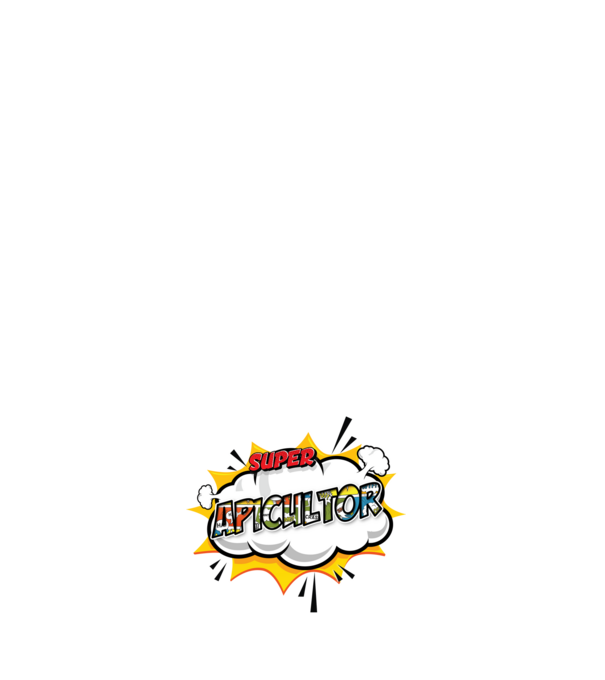 Super Apicultor model negru pe tricou