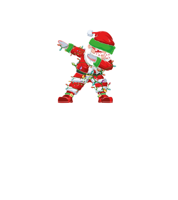 Dab Santa model negru pe tricou