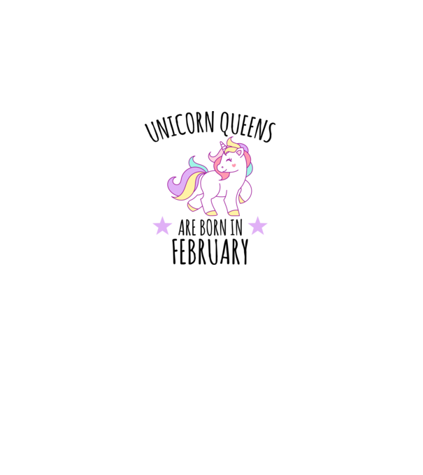 Unicorn queens are born in - February model gri pe tricou