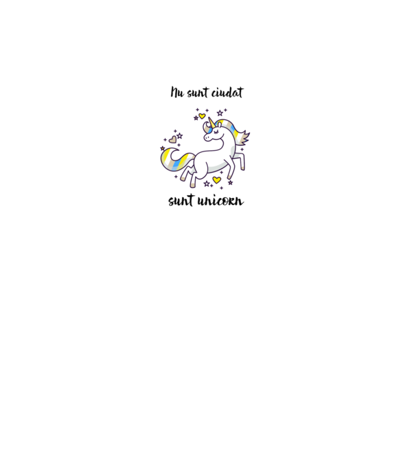 Nu sunt ciudat - sunt unicorn model alb pe tricou