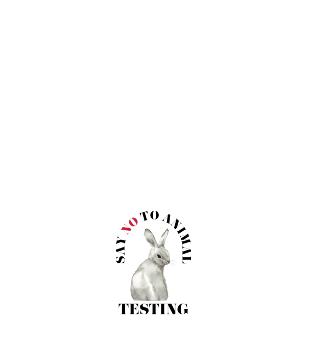 Say NO to animal testing model roz deschis pe tricou