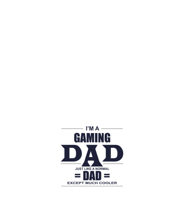 Gaming dad model alb pe tricou