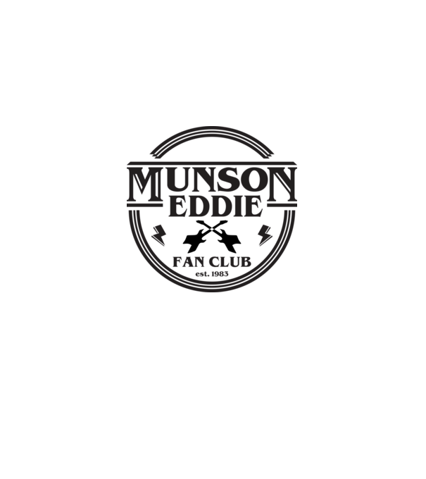 eddie munson fan club est 1983 model albastru deschis pe tricou