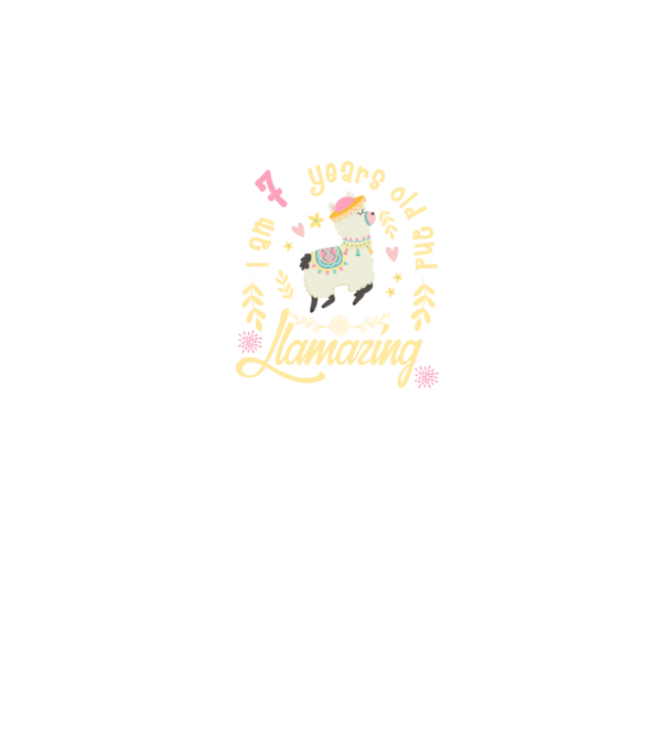 Birthday Llamazing 7 years old model negru pe tricou