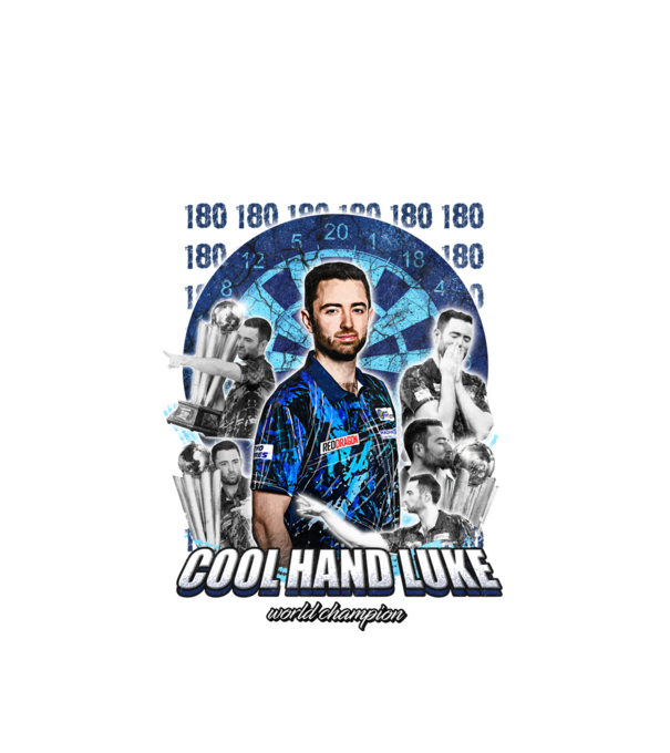 Luke Humphries World Champion model alb pe tricou