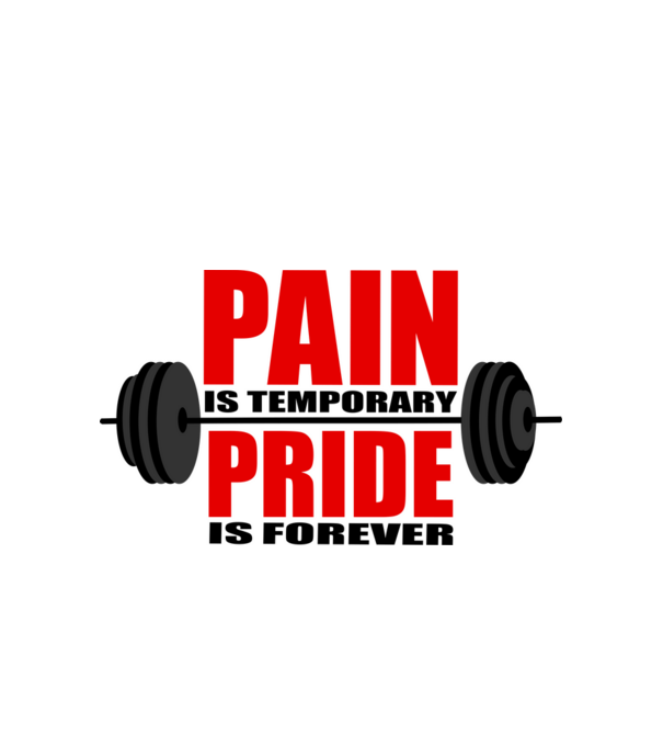 Pain is temporary model alb pe tricou