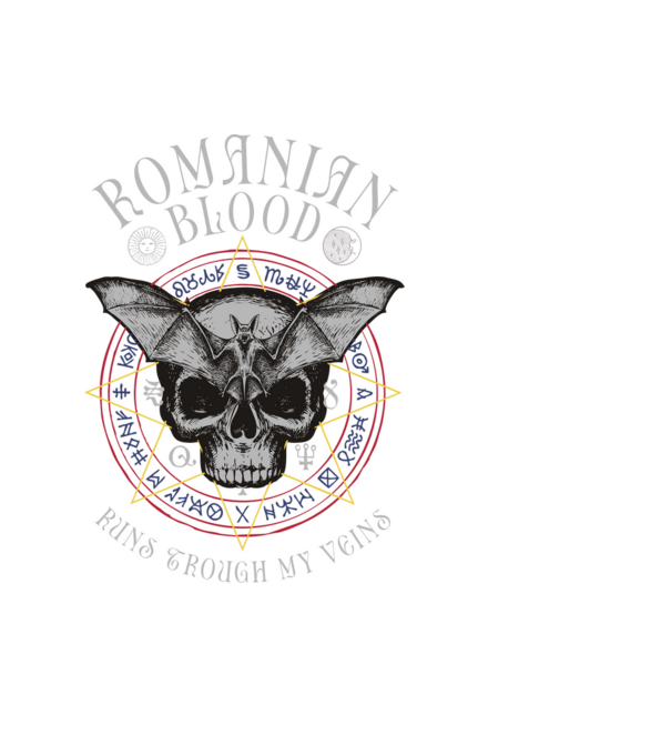 România Romanian Blood model negru pe tricou