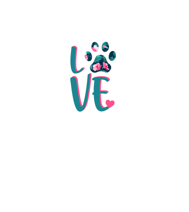 LOVE CÂINI model alb pe tricou