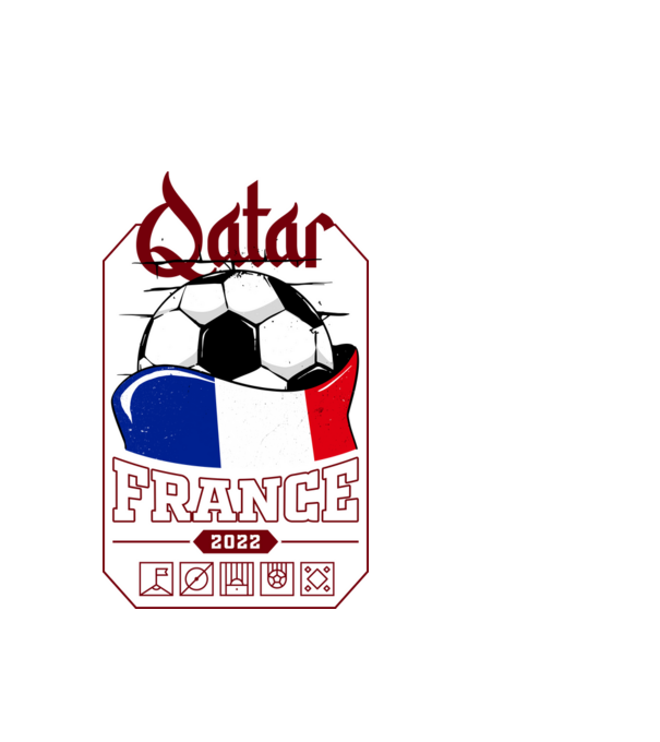 Qatar teams France model alb pe tricou