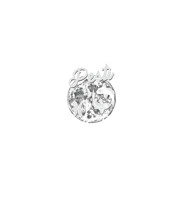 Zodiac femeie PEȘTI retro model negru pe tricou