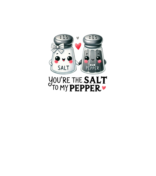 Salt to my Pepper model alb pe tricou