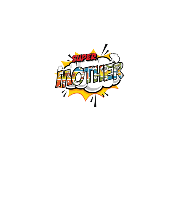 Comic Mother model alb pe tricou