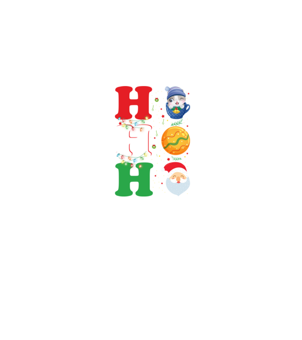Ho-ho-ho christmas model albastru jeanși pe tricou