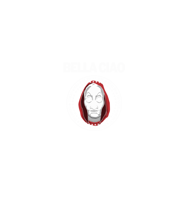 bella ciao stroke white model negru pe tricou