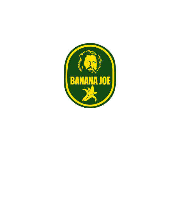 Banana Joe model alb pe tricou