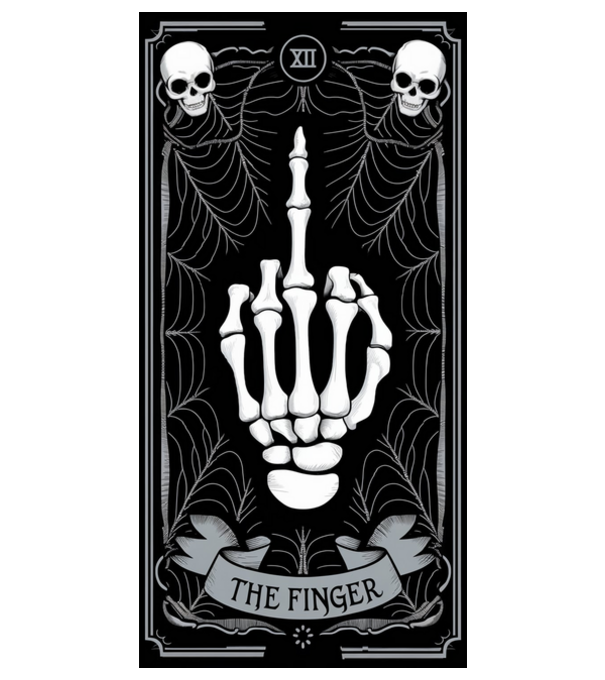 taroq the finger model alb pe tricou