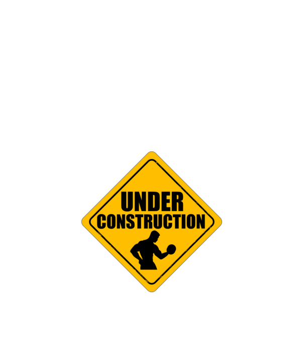 Under Construction model negru pe tricou