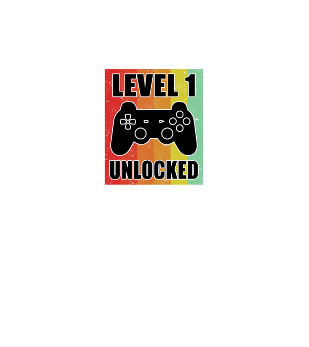 level 1 unlocked retro gamer model gri pe tricou