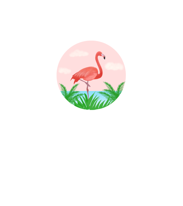 Flamingo model gri pe tricou