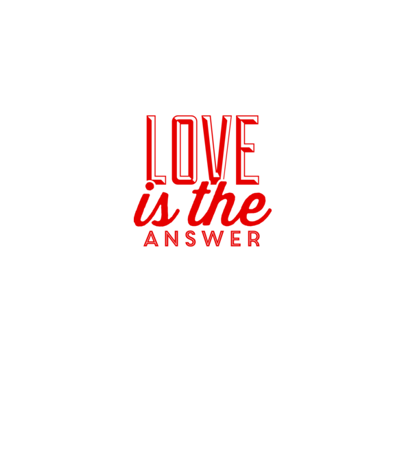 love in answer model negru pe tricou
