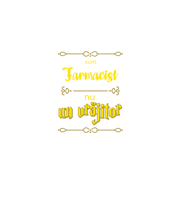 Sunt farmacist, nu un vrăjitor model negru pe tricou