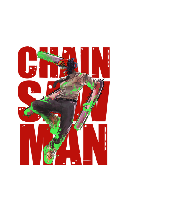Denji chainsaw man concept model alb pe tricou