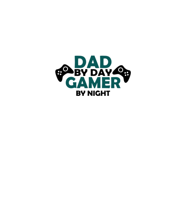 Dad by day gamer by night model alb pe tricou