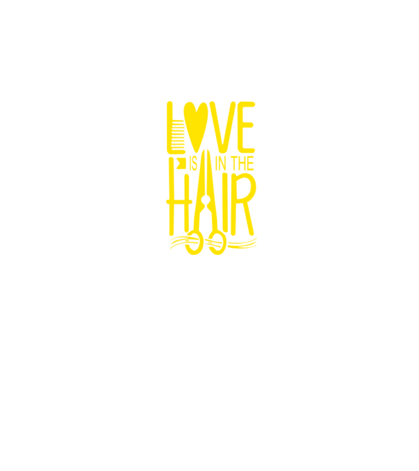 Love is in the hair model negru pe tricou