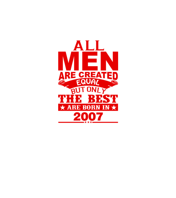 All men are created - 2007 model alb pe tricou