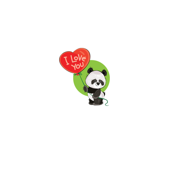 dragoste panda model alb pe tricou