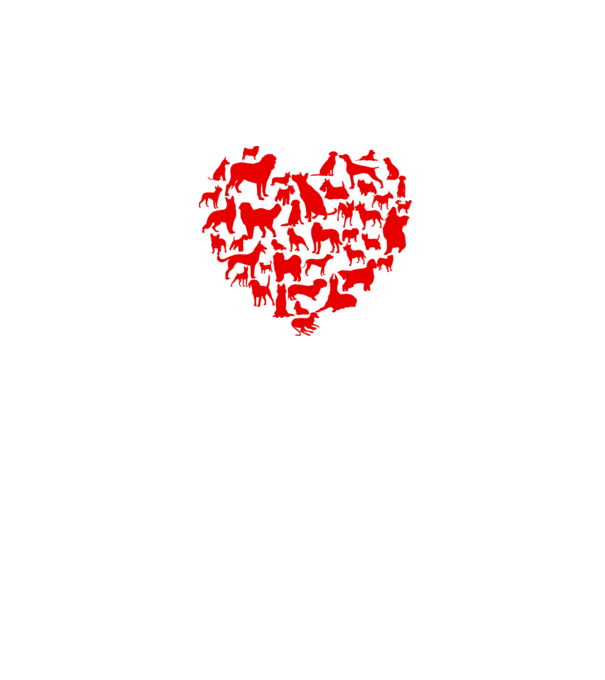 Doggy heart model alb pe tricou