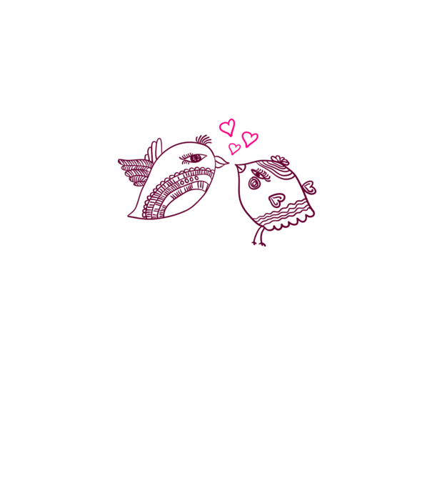 lovebirds model alb pe tricou