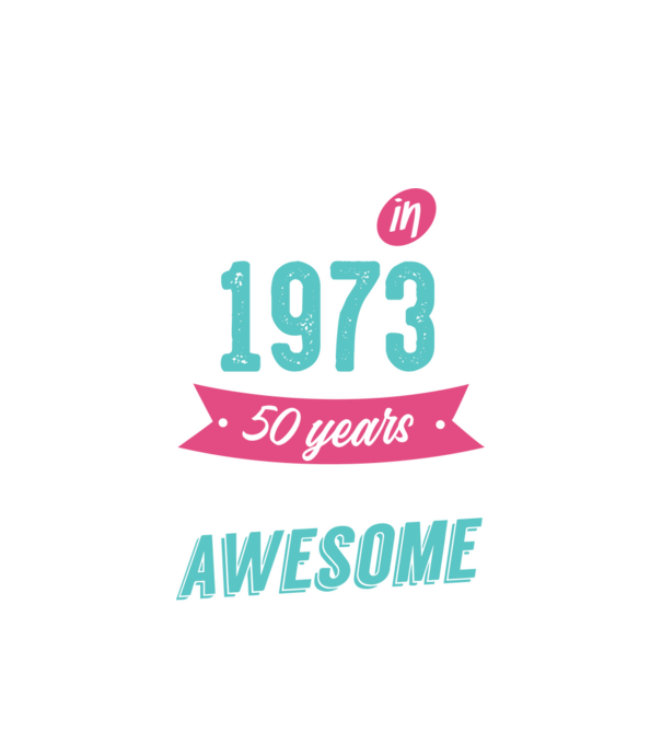 Made in 1973 model alb pe tricou