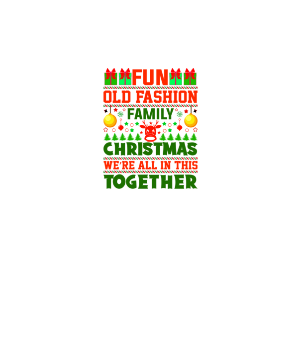 fun old fashion family christmas model negru pe tricou