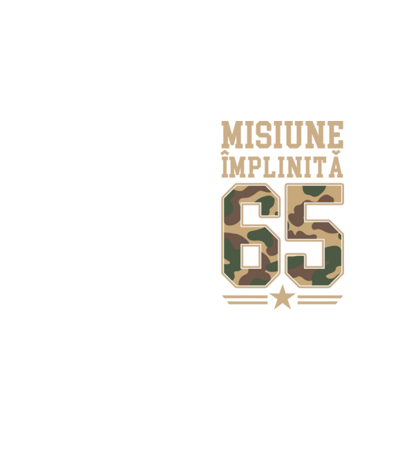 Misiune împlinită 65 model galben neon pe tricou