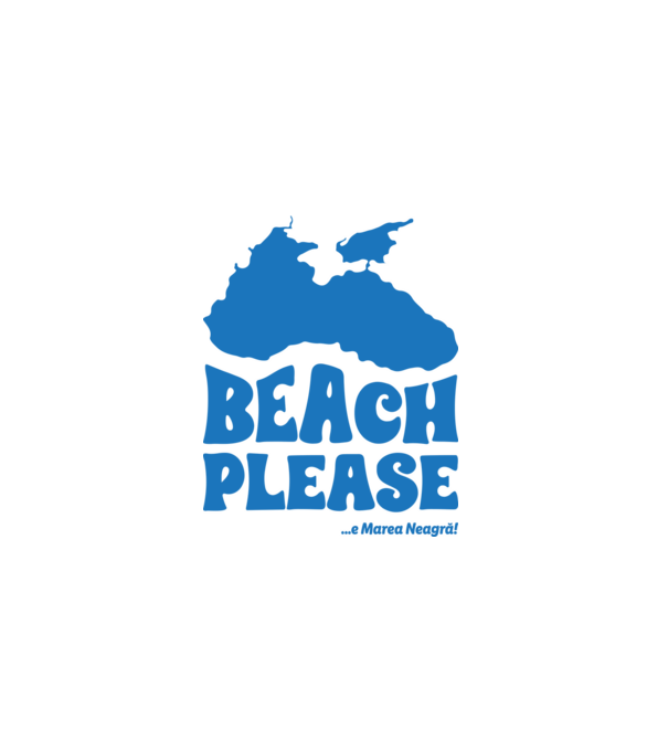 Beach please, e Marea Neagră! model alb pe tricou