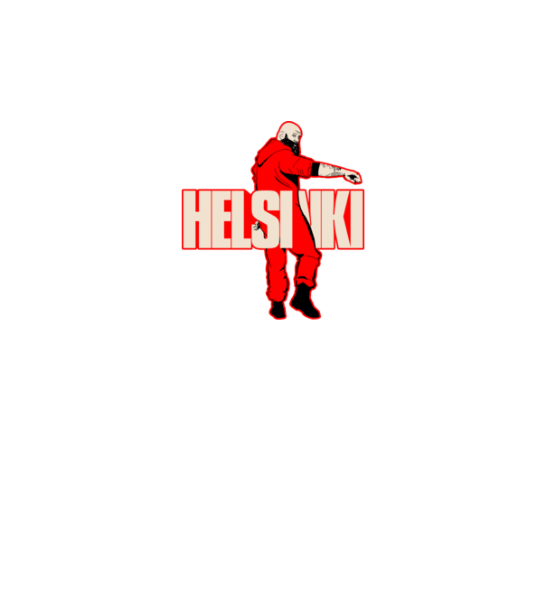 helsinki la casa de papel model negru pe tricou