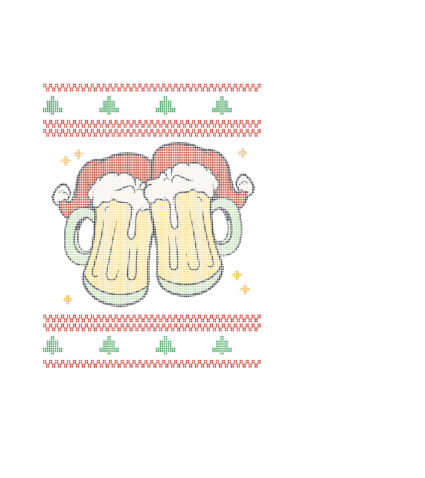 ugly sweater beers model negru pe tricou
