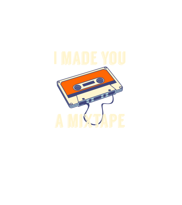 Mixtape model negru pe tricou