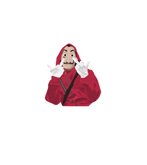 money heist fcku model negru pe tricou