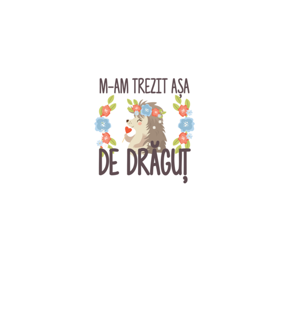 M-am trezit așa de drăguț model alb pe tricou
